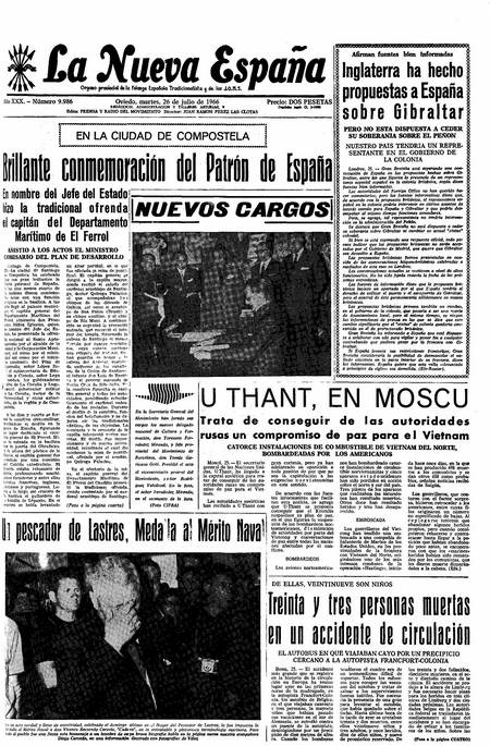 Portada Martes 26 de  de 1966