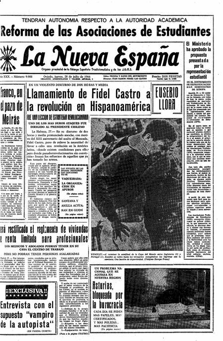 Portada Jueves 28 de  de 1966