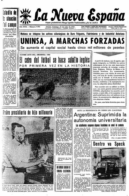 Portada Domingo 31 de  de 1966