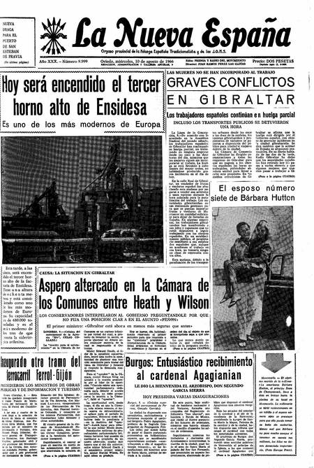 Portada Miércoles 10 de  de 1966
