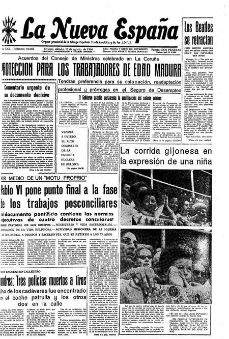 Portada Sábado 13 de  de 1966