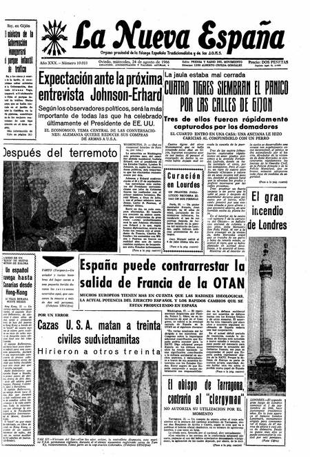 Portada Miércoles 24 de  de 1966