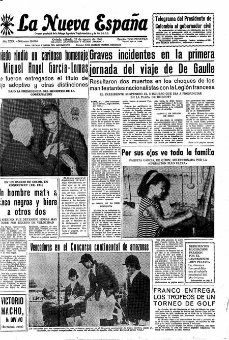 Portada Sábado 27 de  de 1966