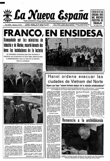 Portada Martes 30 de  de 1966