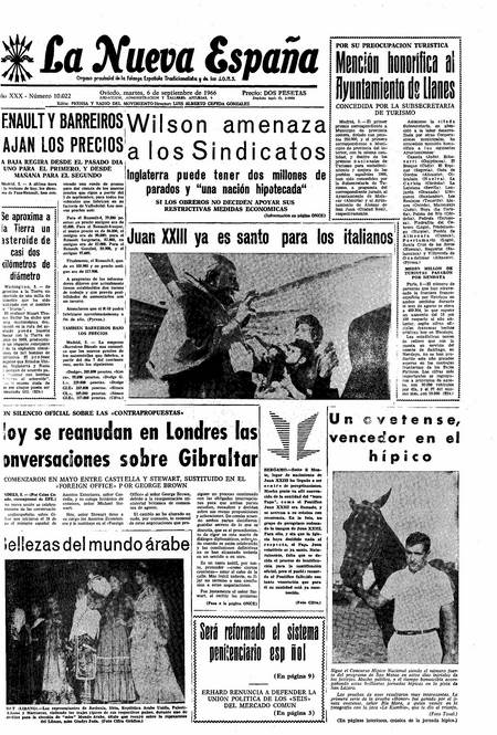 Portada Martes 6 de  de 1966