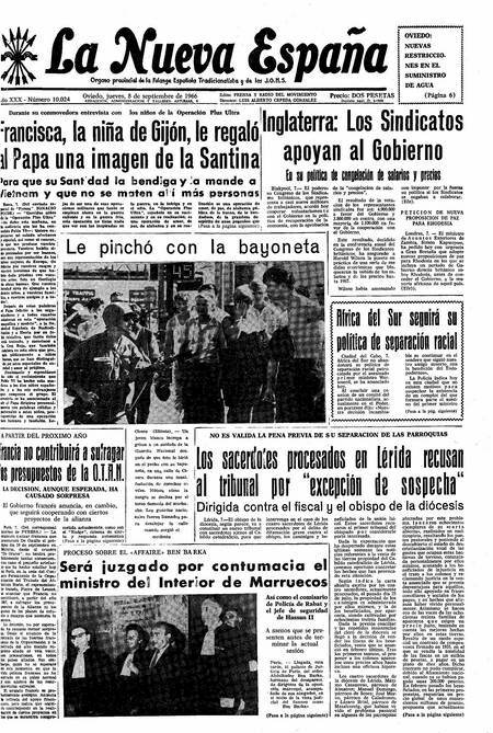 Portada Jueves 8 de  de 1966