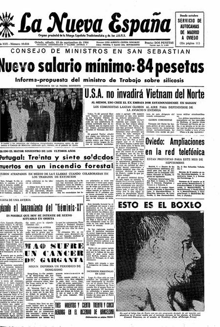Portada Sábado 10 de  de 1966
