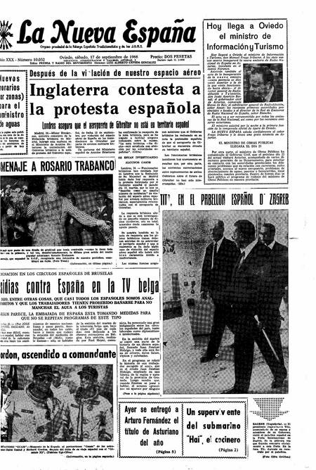 Portada Sábado 17 de  de 1966