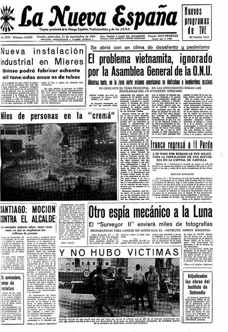 Portada Miércoles 21 de  de 1966