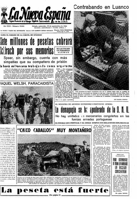Portada Miércoles 28 de  de 1966