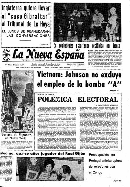 Portada Viernes 7 de Octubre de 1966