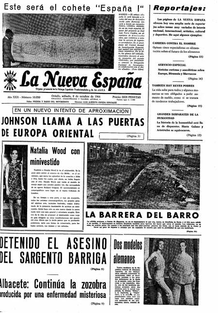 Portada Sábado 8 de Octubre de 1966