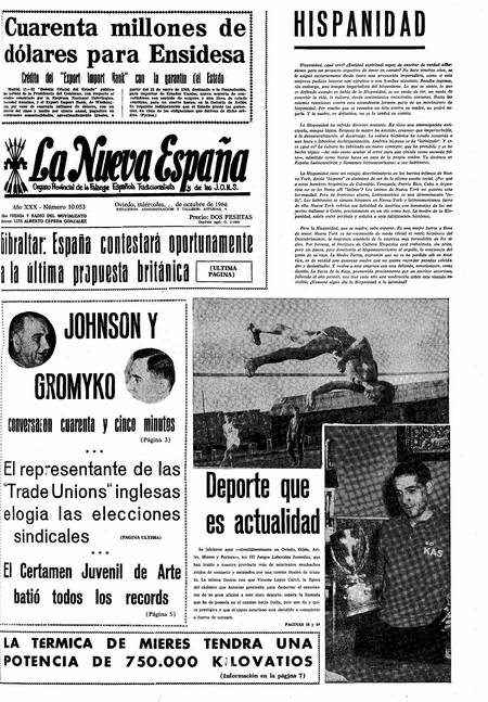 Portada Miércoles 12 de Octubre de 1966