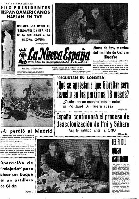 Portada Jueves 13 de Octubre de 1966
