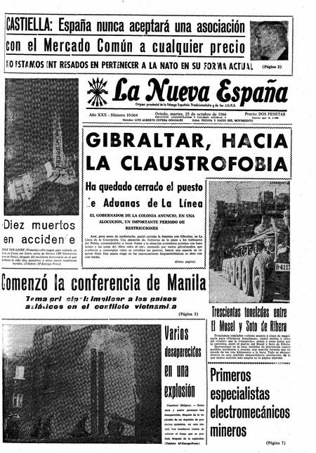 Portada Martes 25 de Octubre de 1966