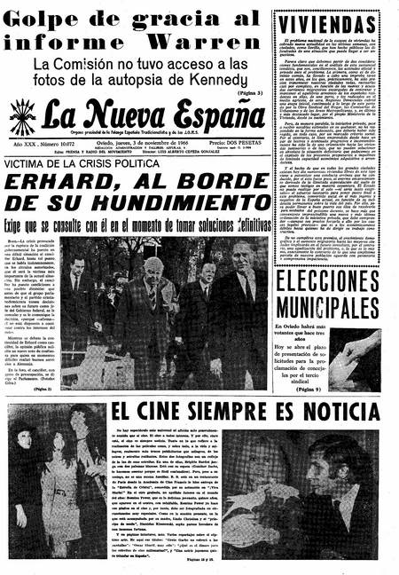 Portada Jueves 3 de Noviembre de 1966