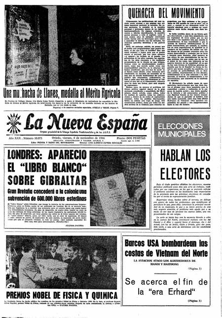 Portada Viernes 4 de Noviembre de 1966