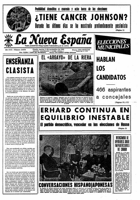 Portada Martes 8 de Noviembre de 1966