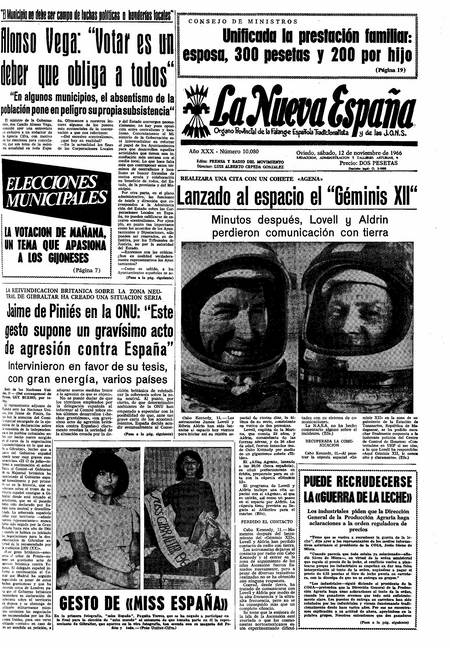 Portada Sábado 12 de Noviembre de 1966