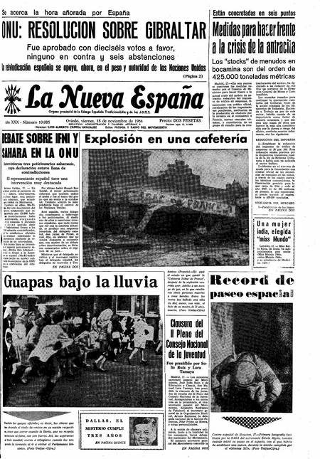 Portada Viernes 18 de Noviembre de 1966