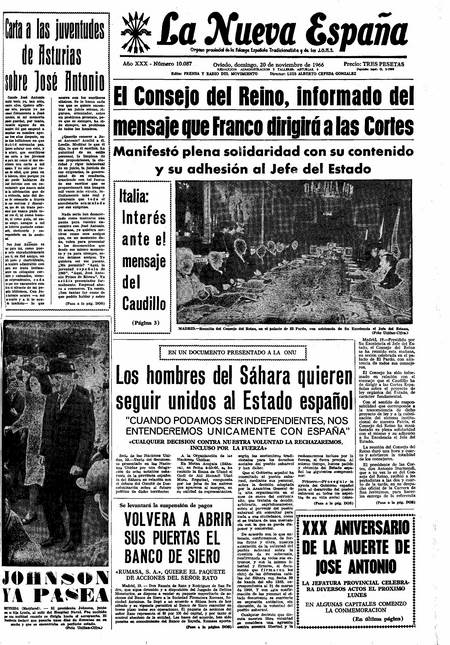 Portada Domingo 20 de Noviembre de 1966