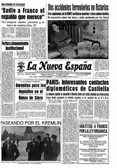 Portada Viernes 25 de Noviembre de 1966
