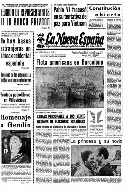 Portada Sábado 26 de Noviembre de 1966