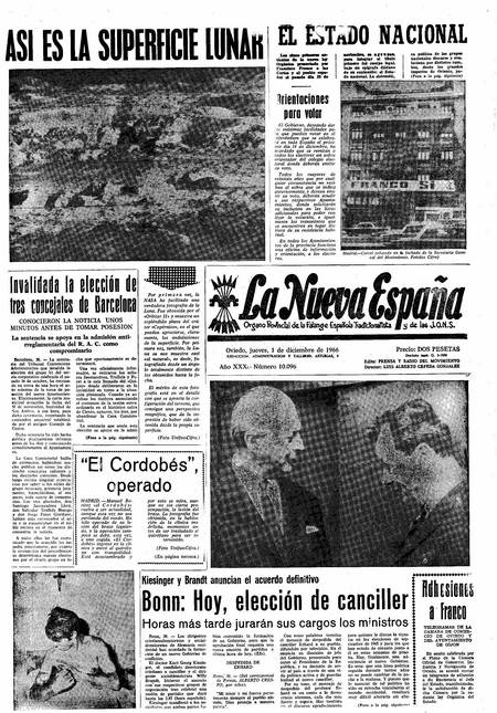 Portada Jueves 1 de Diciembre de 1966