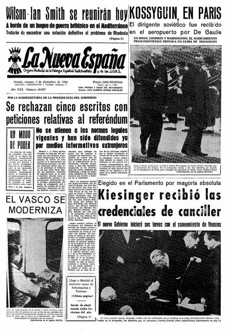 Portada Viernes 2 de Diciembre de 1966