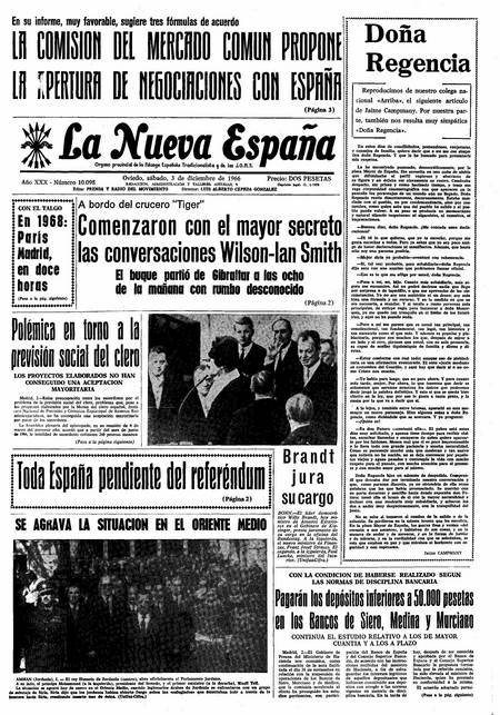Portada Sábado 3 de Diciembre de 1966