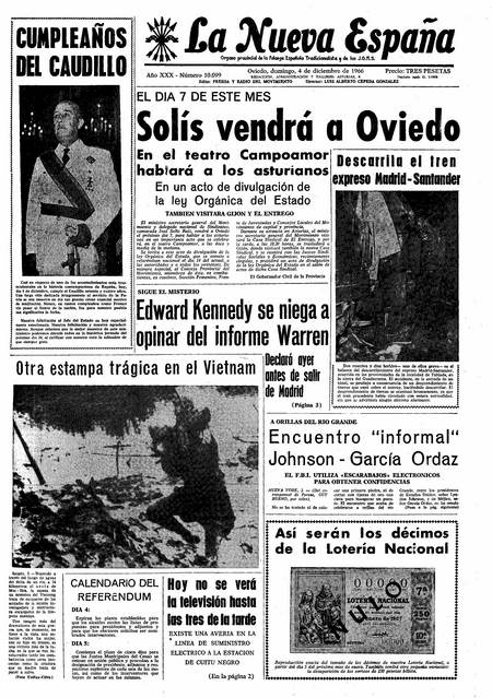 Portada Domingo 4 de Diciembre de 1966