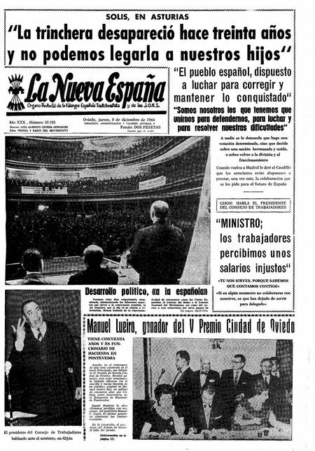 Portada Jueves 8 de Diciembre de 1966