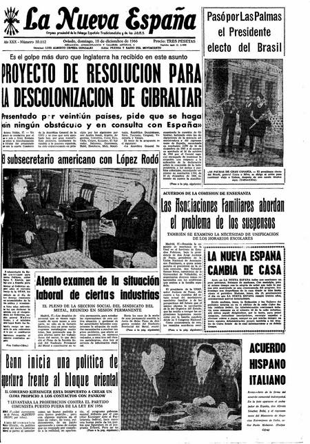 Portada Domingo 18 de Diciembre de 1966