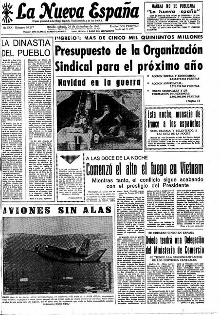 Portada Sábado 24 de Diciembre de 1966