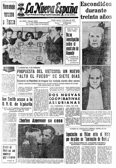 Portada Martes 3 de  de 1967