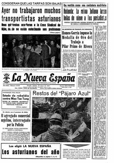 Portada Martes 10 de  de 1967