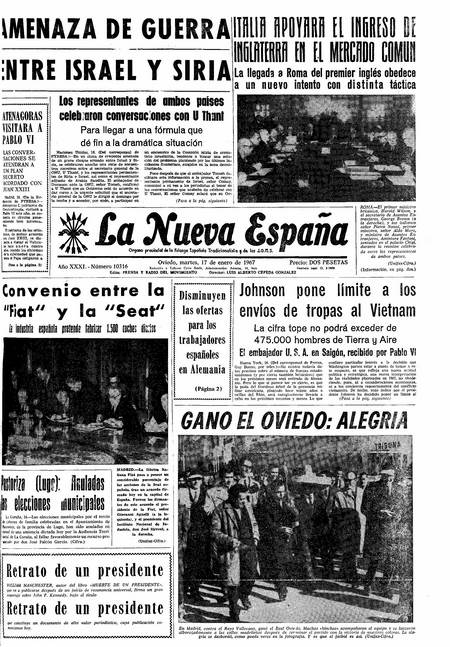 Portada Martes 17 de  de 1967