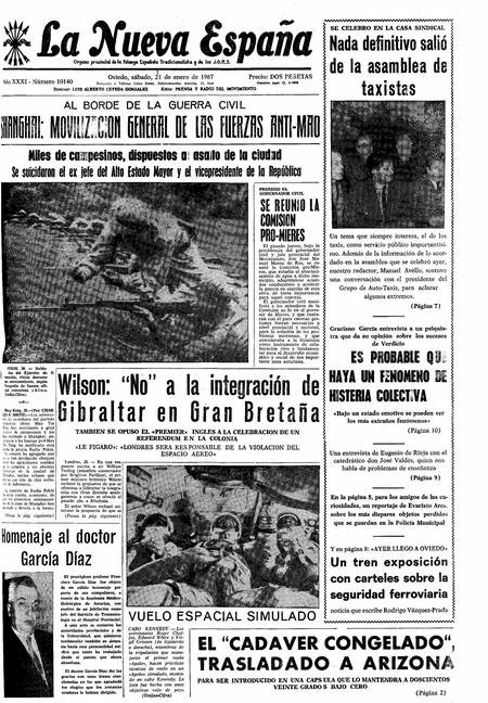 Portada Sábado 21 de  de 1967