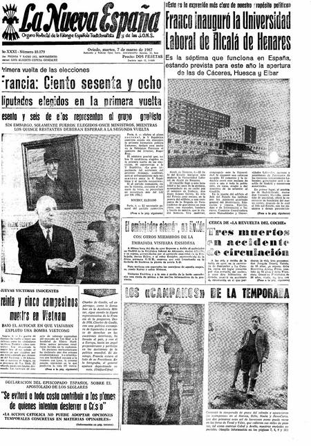 Portada Martes 7 de  de 1967