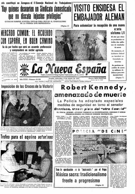 Portada Miércoles 8 de  de 1967