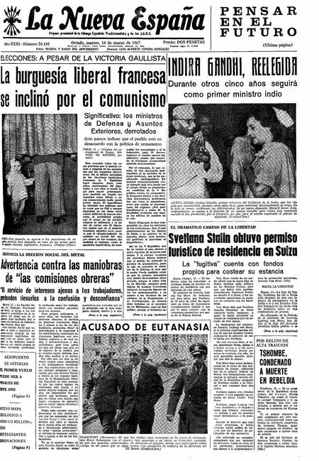 Portada Martes 14 de  de 1967