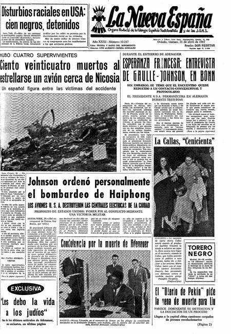 Portada Viernes 21 de  de 1967