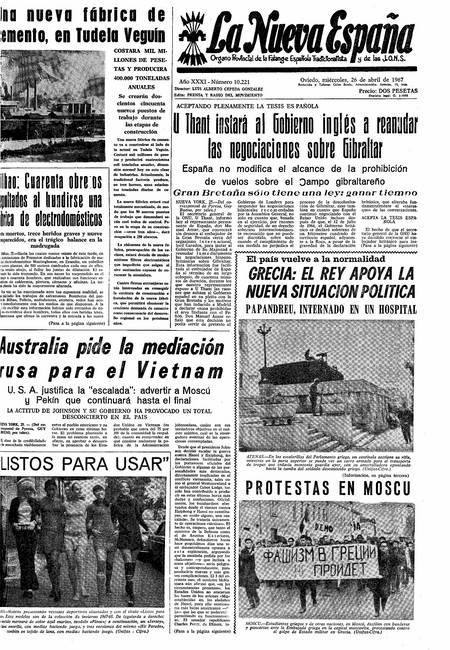 Portada Miércoles 26 de  de 1967