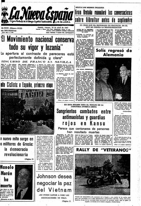 Portada Viernes 28 de  de 1967