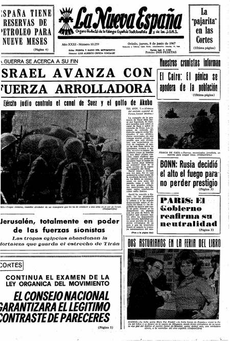 Portada Jueves 8 de  de 1967