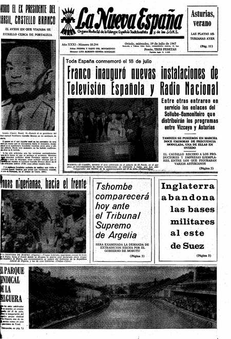 Portada Miércoles 19 de  de 1967