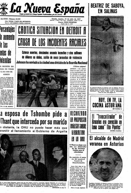 Portada Martes 25 de  de 1967