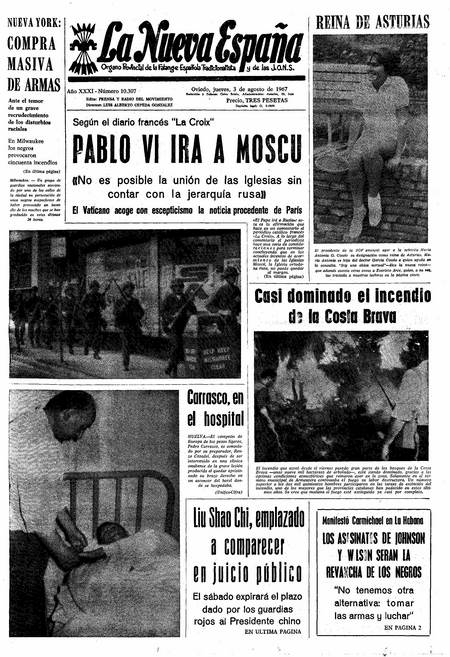 Portada Jueves 3 de  de 1967