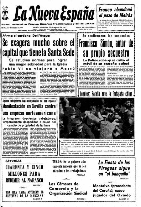 Portada Miércoles 30 de  de 1967