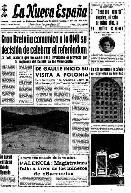 Portada Jueves 7 de  de 1967